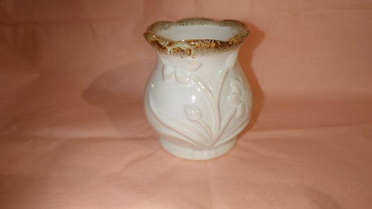 Brûleur vase blanc vintage