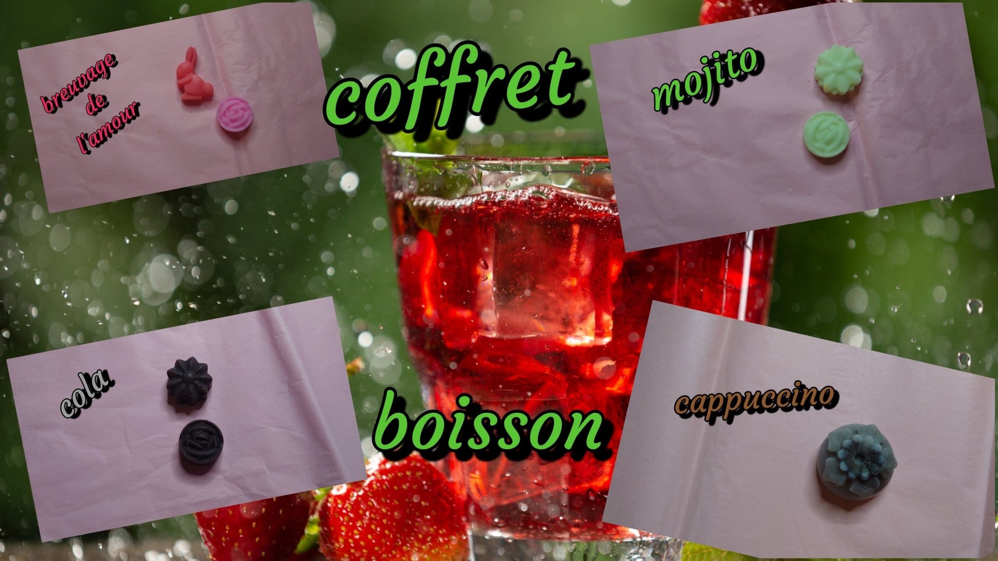 Coffret 4 fondants boisson - Les fondants parfumés de nanou