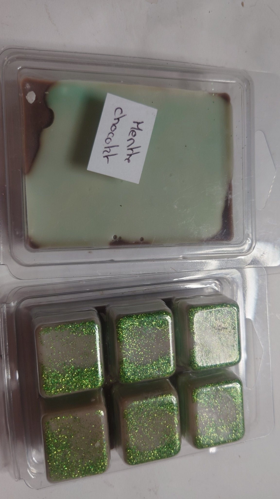 Fondant clamshell (boite) menthe chocolat - Les fondants parfumés de nanou