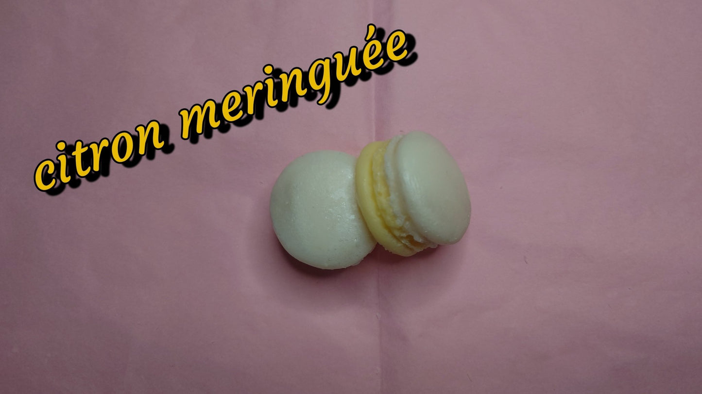 Fondant format macaron citron meringuée - Les fondants parfumés de nanou