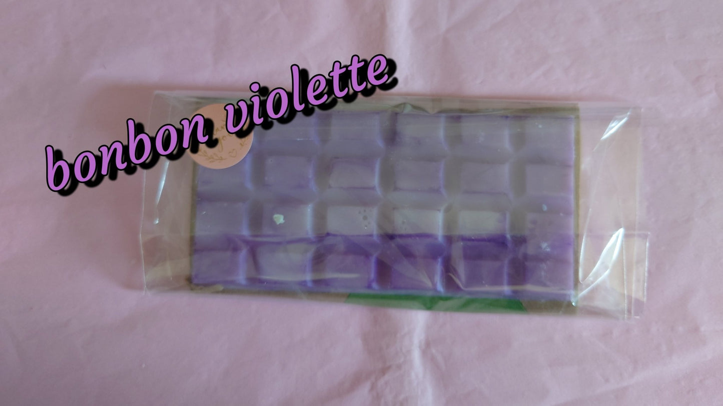 Fondant format tablette bonbon violette - Les fondants parfumés de nanou