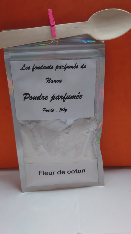 Poudre parfumée pour aspirateur 50g fleur de coton